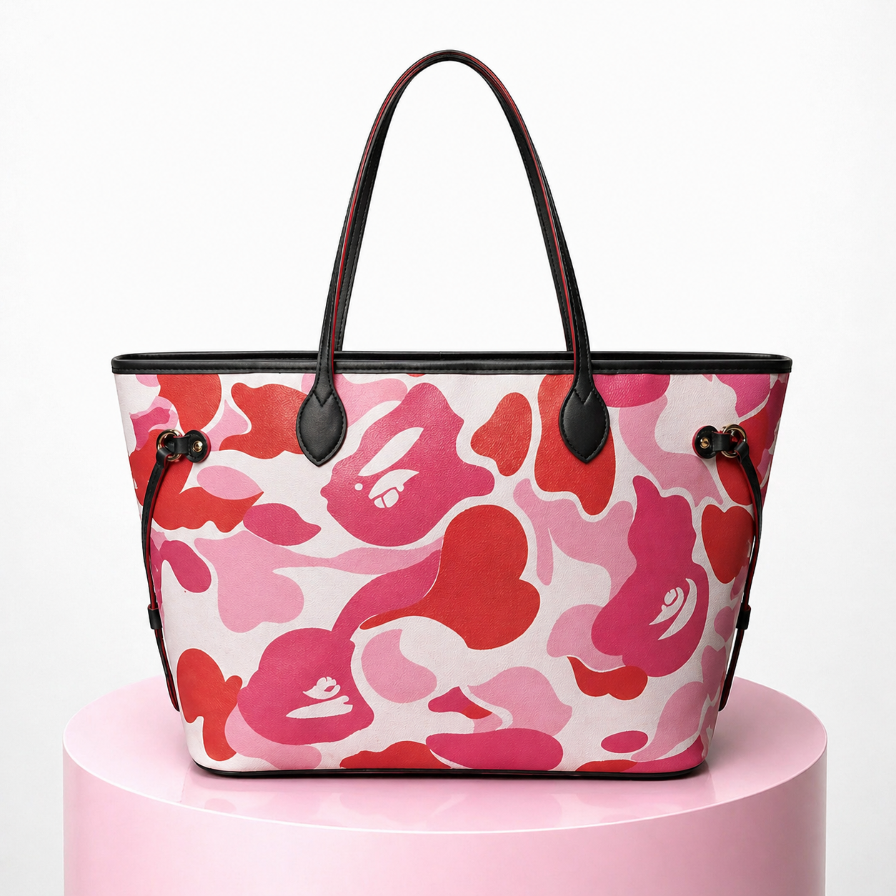 Pink and Red Tote Bag